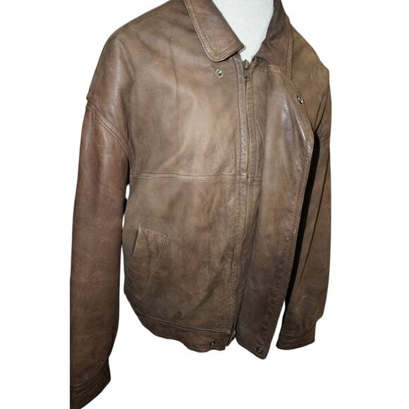Vintage Luis Alvear Exclusively For The Brass Rail Leather Bomber Men’s L - Picture 2 of 7